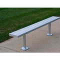 Gt Grandstands By Ultraplay 6' Aluminum Team Bench without Back and Galvanized Steel Frame, Surface Mount BE-PE00600